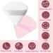 2-Piece Triangle Powder Puff Set | Soft Reusable Velor Applicators for Loose Powder Makeup | Ideal for Foundation & Rouge (White & Rosa) - Buy Online on GoSupps.com