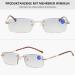 Lanomi Frameless Reading Glasses - Blue Light Filter UV400 Protection Gray Tinted Lens Rectangle Vision Aid 1.0x Magnification - International Shipping Available - Buy Online on GoSupps.com