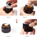 Zeoabsy 4-Piece 5ml Brown Glass Cream Boxes with Lid & 4 Spatulas - Ideal for Cosmetics Gels & Ointments | International Shipping - Buy Online on GoSupps.com