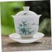 PRETYZOOM 1 Set Hand-Painted Cup Teacup Teaware Decoration Teapot Retro Ware with Lid Size Bowl White Covered - Buy Online on GoSupps.com