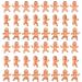 60 Pcs 1' Mini Plastic Babies Crafting Baby Dolls for Baby Shower Shower ice Cube Game Party Decorations Baby Birthday Party Favors Baby Bathing Brown