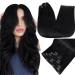 Black real hair clip in extensions hair extension real hair clip 16 inch 120g real hair clip in extensions remy hair extreme real hair clip #1