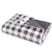 Navaris XXL electric poncho heating ceiling - 180x130cm 3 heat levels Washable automatic shutdown - Cozy thermal blanket gray white gray/white