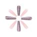 Brishow Purple Glitter Coffin Long Artificial Nails - 24 Ballerina Press-On Acrylics for Women & Girls - Buy Online on GoSupps.com