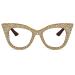 mincl Cat Eye Reading Glasses Bling Rhinestones Crystal Black Diamond Frame Eyewear Anti Blue Light Reader (leopard 1.5x)