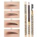 Baluue Leopard Eyebrow Pencil 2pcs Long Lasting Eyebrow Pencil with Brush Wooden Leopard Cover Eyebrow Pencil Makeup Tool Light Coffee - Buy Online on GoSupps.com