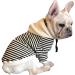 Rayminsino dog hooded sweaters for dogs striped cotton two-legged cotton jacket sweatshirt coat for puppies medium-sized dogs cats black and white 3xL