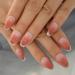 Coolnail Ombre Pink Silver French Ballerina Coffin Press-On Nails - Gradient Manicure Tips for Daily Wear - Buy Online on GoSupps.com