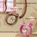 Hrtesus Bear Pink Kawaii Water Bottle with Straw and Adjustable Strap - Buy Online on GoSupps.com