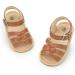 Infant Baby Summer Sandals | Newborn Bowknot Crib Shoes | Soft Rubber Sole Beach Toddler Sandals | Pu Leather Flats for Boys and Girls | 3-6 Months | Brown - Buy Online on GoSupps.com