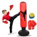Punching Bag for Kids. Inflatable Boxing Bag . Kids Boxing Practice Set . Instant Rebound for Practice Karate, Taekwondo. with Air Pump and Boxing Gloves 63Inch
