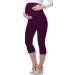 Be Mammy Women's Maternity 3/4 Leggings 03 4XL Plum