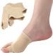 2 pieces hallux valgus correction bandage with gel pad - bale toze corrector Ballenschette Bunion Sleeve elastic orthopedic bandage bale correction stockings beige