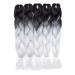 SEGO Hair Extension 61 cm Black on White