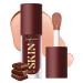 BANGFENG Big Brush Head Hydrating Lip Glow Oil Plumping Lip Tint  Hydrating Lip Gloss Tinted Lip Balm Transparent Lip Care  Long Lasting Nourishing Non-sticky Fresh Texture (Chocolate)
