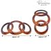 Parcelona French Triple Ringed Tortoise Shell Brown & Glossy Black Hair Slider Pin Ponytail Holder Barrette Set - 2 Pieces - Buy Online on GoSupps.com