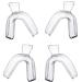 Fasbet 4 pieces silicone oral protection grinding grinding braces tooth track crunch Mouth Guard tooth protection crunching rail for night crispy rails