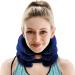 SI WEI Inflatable Cervical Neck Traction Device - Adjustable Neck Stretcher for Instant Pain Relief and Decompression - Blue - Buy Online on GoSupps.com