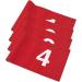 Set of 4 Red Numbered Solid Golf Flags - 8L x 6H Mini Putting Green Flags - 420D Nylon Pin Flag - Indoor/Outdoor Use - Buy Online on GoSupps.com