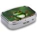 Welcome Frog Print Pill Box | 2 Compartment Medicine Organizer | Decorative Metal Pill Case for Pocket & Purse - Buy Online on GoSupps.com