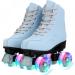 XUDREZ SkyBlue Frosted High-top Roller Skates for Women/Girls US 8 - Beginner Classic Double-Row Design for Indoor/Outdoor Use - Buy Online on GoSupps.com