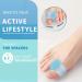 Gel Toe Separators for Overlapping Toes | Bunion Relief & Hallux Valgus Corrector for Men & Women - Orthopedic Toe Spacers - Blue - Buy Online on GoSupps.com