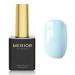 MEGIOR Light Blue Gel Nail Polish 15ml Light Sky Blue Gel Polish 1PCS Soak Off UV LED Nail Gel Polish for Nail Art Manicure Salon DIY Home for Women Girls Nails