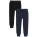 The Children's Place Boys' Active Fleece Jogger Sweatpants 2 Pack Large Black/New Navy 2 Pack