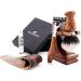 JAG Shaving Razor Set - Sustainable 4 -part razor set made of wood - synthetic silver spitzhaar razor brush - 3 razor blades of shaving plane - shaving rapids - leather bag for razor planes