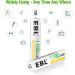 EBL AAA Rechargeable Batteries 1100mAh High Capacity Ni-MH 1.2V 4 Pack (Battery Case Included) - Buy Online on GoSupps.com