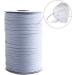 200 Yards 1/4 Inch Braided Elastic Band - White Stretch Cord for Sewing, DIY Masks | High Elasticity Knit Elastic - Buy Online on GoSupps.com