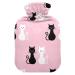 Hot water bottles with cover cats hot water bags for pain relief headaches heating bottles 2 liters