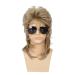 Men's Mullet Wig - Blonde Curly 70s & 80s Punk Rocker Costume | Disco Fancy Party Wig | International Shipping Available - Buy Online on GoSupps.com