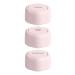 Cadence Travel Containers - Skincare Set - Magnetic Travel Capsules - for Facial Cleanser Moisturizer Sunscreen - 3 Small Capsules (0.56oz) with Cleanser Moisturizer & Sun-Icon Labels - Petal