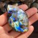 Buy XUQULI Blue Natural Labradorite Crystal Leaf - Beautiful Meditation Crystal | 1 Piece with Holes - International Shipping Available - Buy Online on GoSupps.com