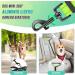 NASJAC Double Dog Leash - No Tangle 360 Rotatable Adjustable Bungee Reflective for Small to Large Dogs - Black & Fluorescent Green - Buy Online on GoSupps.com