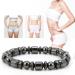 Magnetic hard band unisex stylish weight loss black stone bracelet magnetic field therapy bracelet for healthcare best gift for parents and friends