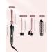 CCKeyin 4 in 1 Curling Iron Set | 9-38mm Ceramic Curling Bar & Brush - Pink | Perfect for Large & Small Curls International Shipping Available - Buy Online on GoSupps.com