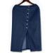 Sanahy Women's High Waist Fishtail Denim Maxi Skirt - Plus Size Knee-Length Casual Jean Skirt (M Blue) - Buy Online on GoSupps.com