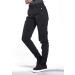 Jogger Scrub Pants for Women 4-Way Stretch with Mid Rise Cargo Pocket Superior Performance and Comfort CK110A Medium Black - Buy Online on GoSupps.com