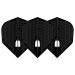 LSTYLE Dart Flights - L3 Pro Dimple Small Standard Shape - for Soft Tip and Steel Tip Darts Black