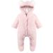 Haokaini Newborn Bear Warmer Snowsuit | Hooded Cotton Fleece Romper for Baby Girls Boys 3-6 Months - Pink - Buy Online on GoSupps.com