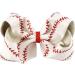 Bow Hairpin Large Leather Baseball Bow Hairpin Softball Bow Hairgrips Hair Accessories Hair Clip for Kids Girls White