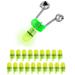 OHOH 20 PCS LED Fishing Light, Waterproof Fishing Bite Alarm Light Bulb Replacement, LED Night Fishing Rod Bite Bait Alarm Light Green Light