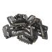 20 Pcs Metal Snap Clips for Hair Extensions and Wefts (32mm Dark Brown)