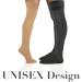 Thigh-High Compression Stockings 20-30 mmHg | Closed Toe | Medical Class 1 Support for Men & Women - Medium Black - Buy Online on GoSupps.com