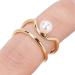 Pearl Fingernail Opening Ring Adjustable Size Finger Tip Ring Nail Art Charms Accessories for Parties Weddings Business Event Birthday(Gold) - Buy Online on GoSupps.com