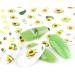 DIY Decoration Green Color Anime Cartoon Avocado 3D Design Nail Stickers Sliders Decals(007) - Buy Online on GoSupps.com