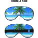 Shop Palm Trees & Clear Sea Print Unisex Sleep Mask - Double-Sided Eye Mask for Sound Sleep & Skin Care - Buy Online on GoSupps.com