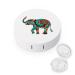 Indian Elephant Contact Lens Case with Mirror Portable Cute Eye Contact Lens Box Travel Kit